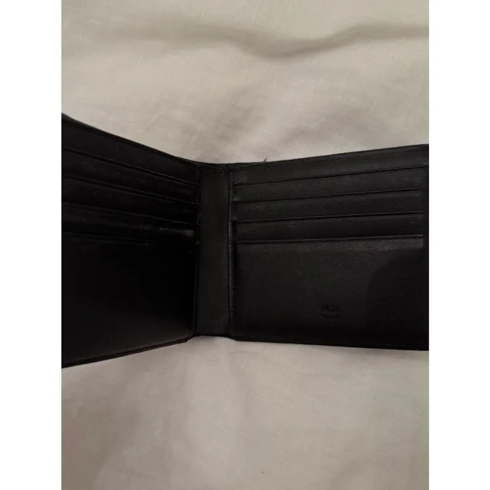 MCM Men’s Bifold Wallet In Visetos Original Black